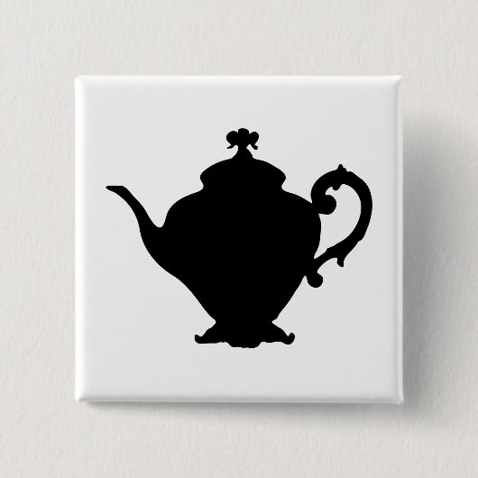 Teapot Silhouette Button (Vorderseite)
