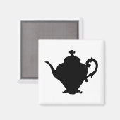 Teapot Silhouette Magnet (Vorderseite/Rückseite)