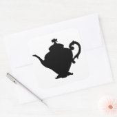 Teapot Silhouette Quadratischer Aufkleber (Umschlag)
