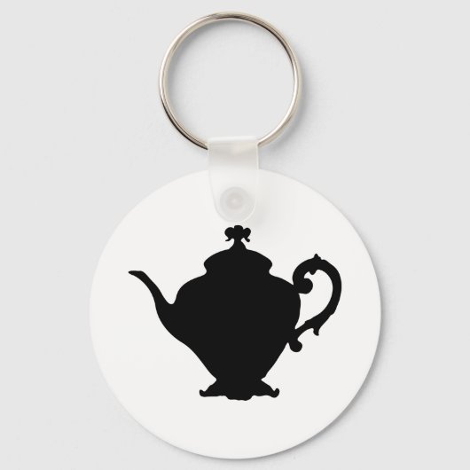 Teapot Silhouette Schlüsselanhänger (Vorderseite)