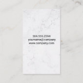 Teapot | Weißer Marmor | Grünes Leaf Visitenkarte (Rückseite)