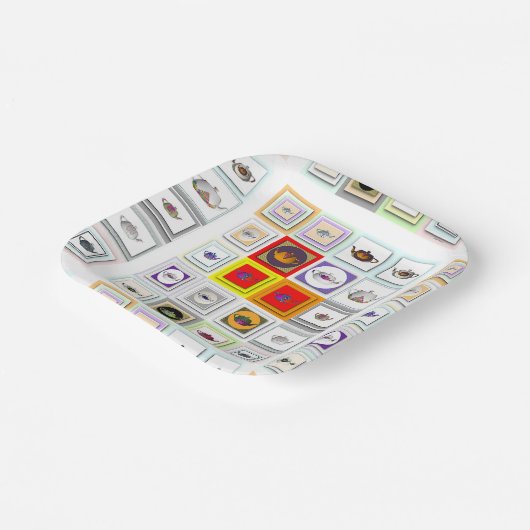 Teapot Wiederholung Pappteller (Gewinkelt)