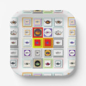 Teapot Wiederholung Pappteller (Vorderseite)