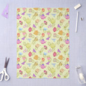 Teapots and Cups Garden Yellow Seidenpapier (Basteln)