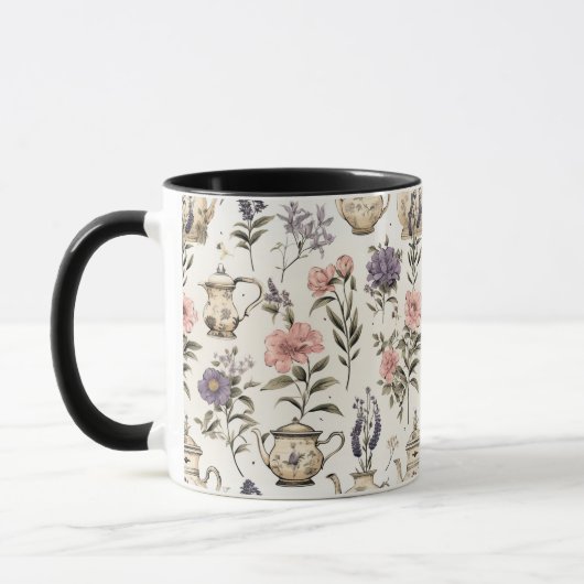 Teapots Garden Blume Muster Tasse (Links)