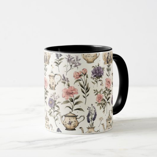 Teapots Garden Blume Muster Tasse (VorderseiteRechts)