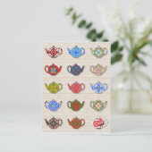 Teapots Postkarte (Stehend Vorderseite)