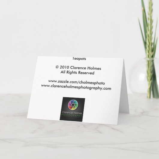 Teapots - Tea Party Invitation Einladung (Rückseite)