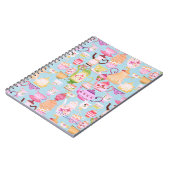 Teapots und Cups Blue Notizblock (Linke Seite)