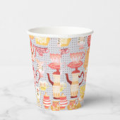 Teapots und Cups Grau Pappbecher (Rechts)