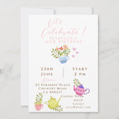 Teapots und Cups zum Geburtstag Ankündigung (Vorderseite)