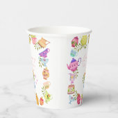 Teapots und Cups zum Geburtstag Pappbecher (Rechts)