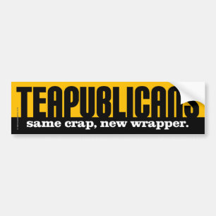 Teapublicans - selbe Mist, neue Verpackung Autoaufkleber