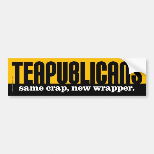 Teapublicans - selbe Mist, neue Verpackung Autoaufkleber (Vorne)
