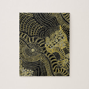 Tear Across Dotted Line - Aboriginal Grafik Puzzle
