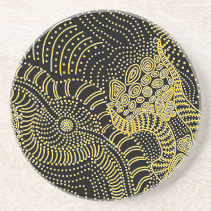 Tear Across Dotted Line - Aboriginal Graphic Getränkeuntersetzer