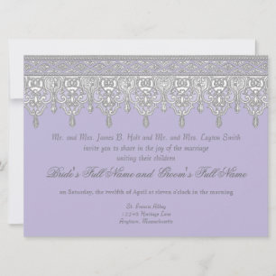 Tear Drop Lace, Lavendel & Gray - Einladung zur Ho