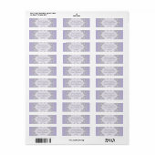 Tear Drop Lace, Lavendel Matching Address Labels (Vorne)