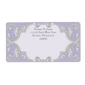 Tear Drop Lace, Lavendel Matching Address Labels (Vorne)