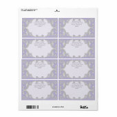 Tear Drop Lace, Lavendel Matching Address Labels (Vorne)