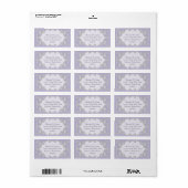 Tear Drop Lace, Lavendel Matching Address Labels Adressaufkleber (Vorne)
