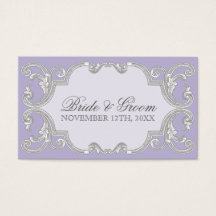 Tear Drop Lace, Lavender - Wedding Favor Gift Tags