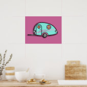 Tear Drop Travel Trailer 18 x 24 POSTER (Küche)