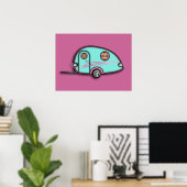 Tear Drop Travel Trailer 18 x 24 POSTER (Heimbüro)