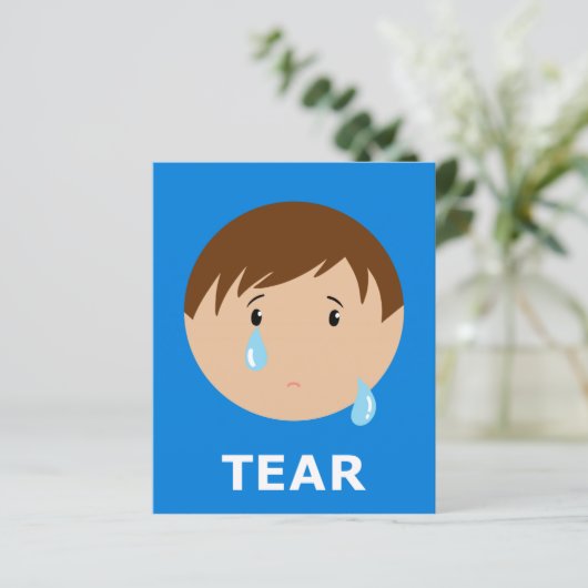 TEAR Flashcard für erstes T 1 Silbenfähiges Wort (Stehend Vorderseite)