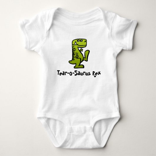 Tear-o-Saurus Rex Charm Baby Strampler (Vorderseite)