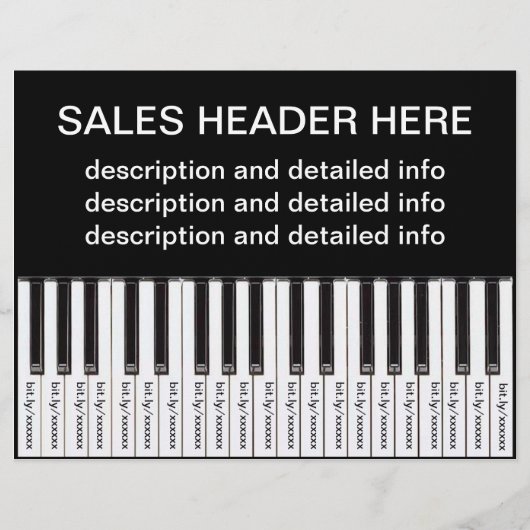 Tear-Off Advertising Flyer Personalized Keyboard (Vorne)