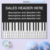 Tear-Off Advertising Flyer Personalized Keyboard (Einzeln)