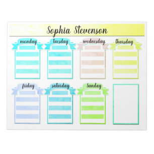 Tear off Calendar, create yourself, blue planner Notizblock