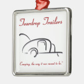 Teardrop-Anhänger-Rot-Version Silbernes Ornament (Links)