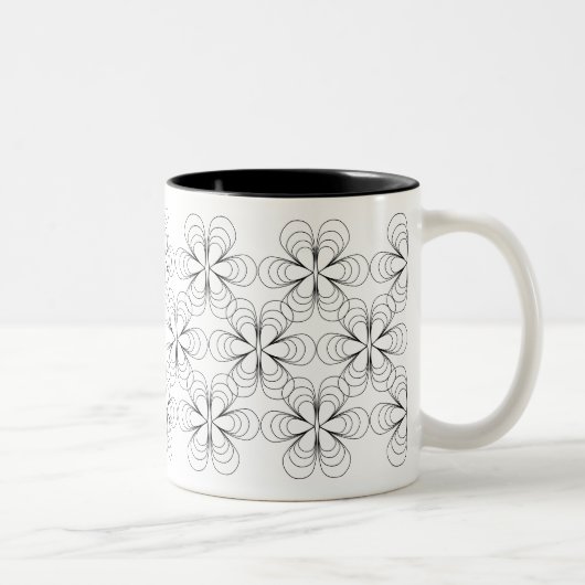 Teardrop blüht Tasse im schwarzen Anschlag (Rechts)