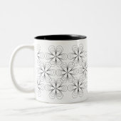 Teardrop blüht Tasse im schwarzen Anschlag (Links)