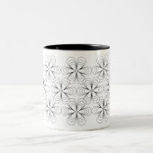 Teardrop blüht Tasse im schwarzen Anschlag (Mittel)