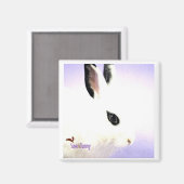 Teardrop Bunny Magnet (Vorderseite/Rückseite)