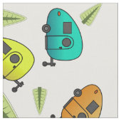 Teardrop Camper Karawane Stoff (Nahaufnahme)