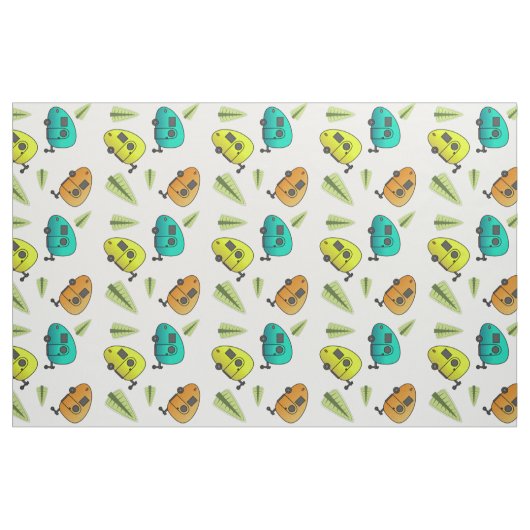 Teardrop Camper Karawane Stoff (Fat Quarter (45,7 x 55,9 cm))