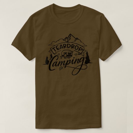 Teardrop-Camping T-Shirt (Design vorne)