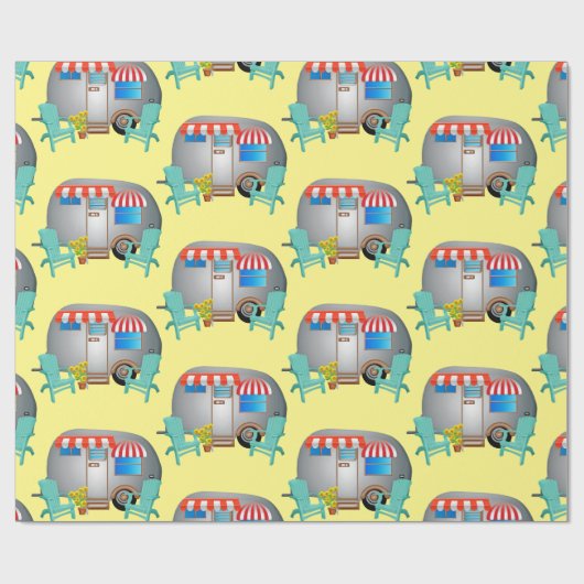 Teardrop Caravan Camper Thunder_Cove Geschenkpapier (Flach)