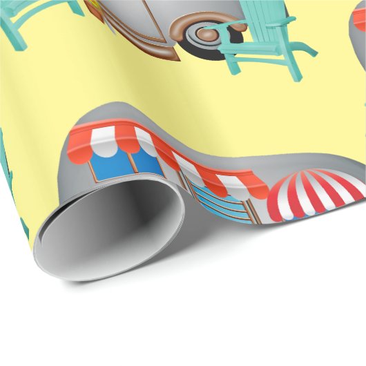 Teardrop Caravan Camper Thunder_Cove Geschenkpapier (Rolleneckpunkt)