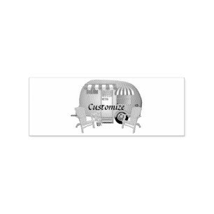 Teardrop Caravan Camper Thunder_Cove Gummistempel