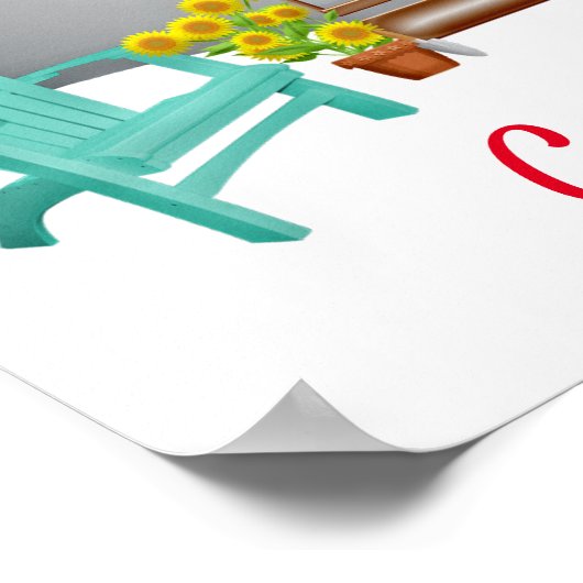 Teardrop Caravan Camper Thunder_Cove Poster (Ecke)