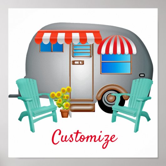 Teardrop Caravan Camper Thunder_Cove Poster (Vorne)