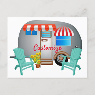Teardrop Caravan Camper Thunder_Cove Postkarte