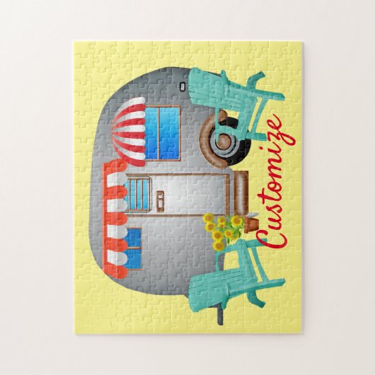 Teardrop Caravan Camper Thunder_Cove Puzzle (Vertikal)