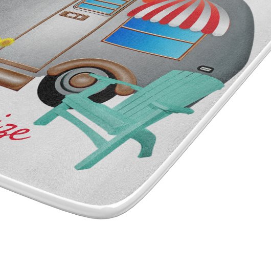 Teardrop Caravan Camper Thunder_Cove Schneidebrett (Ecke)