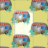 Teardrop Caravan Camper Thunder_Cove Stoff (Kachel)